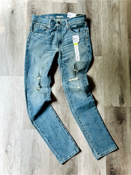 Sonoma Other - Sonoma “Everyday Jeans” Discontinued y2k Skinny Fit Light Wash Distressed; 30x32